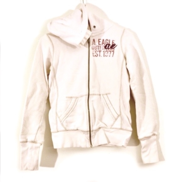 american eagle white hoodie